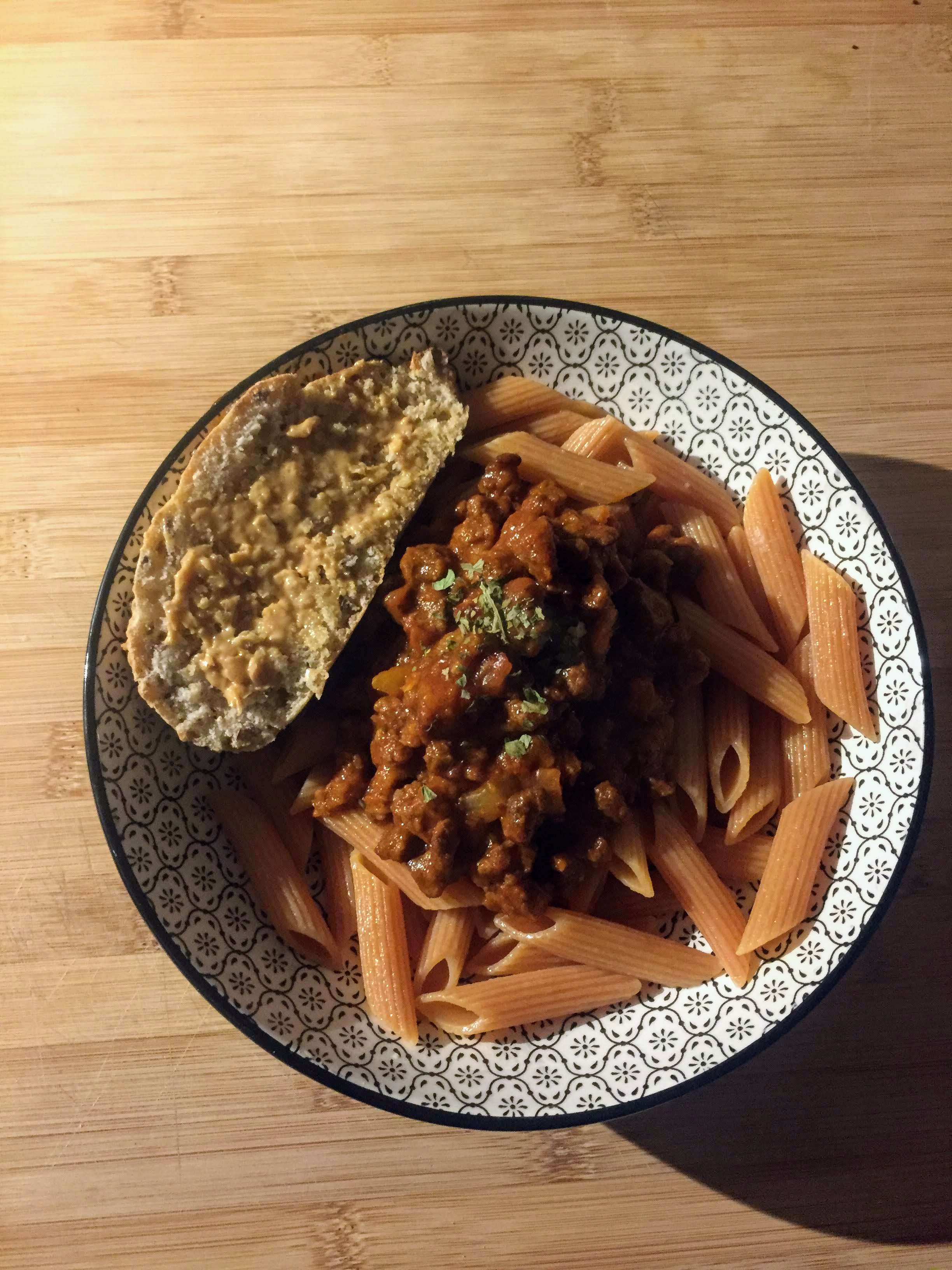 Pâtes à la bolognaise végétaliennes