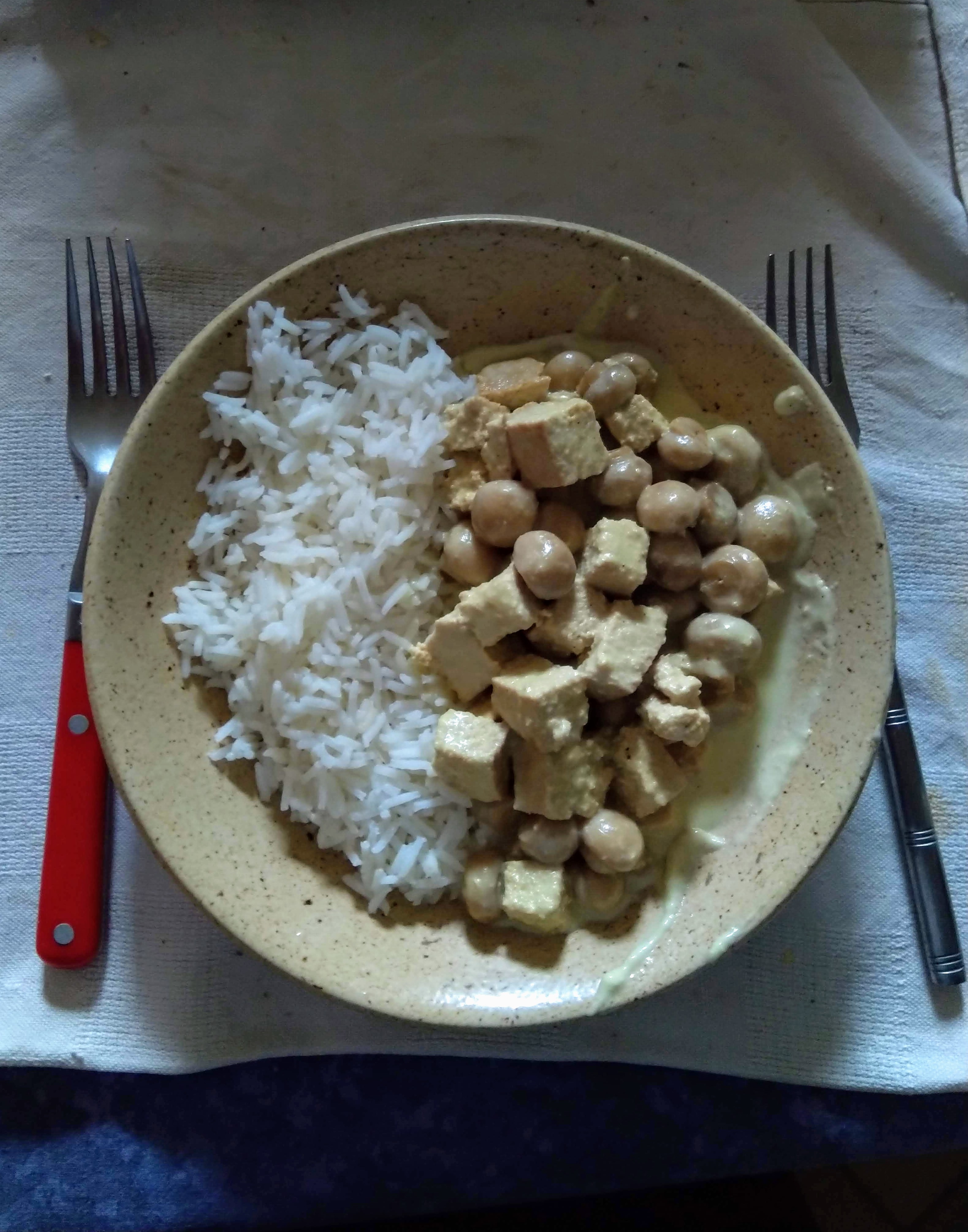Tofu au curry